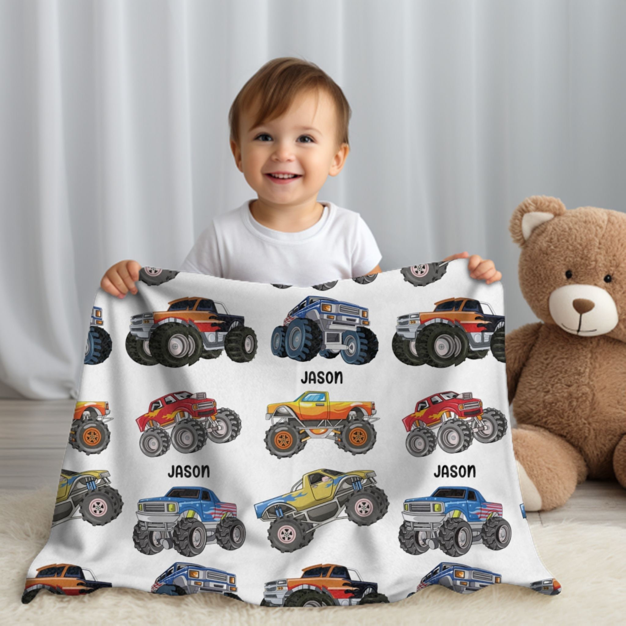 Monster Jam Truck Blanket Etsy