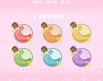 Rainbow Potions Sub/Bit Badges for Twitch/Discord/YouTube