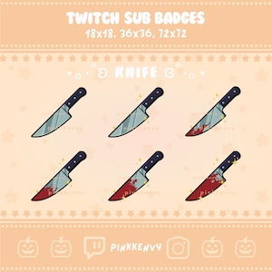 Knife Sub/Bit Badges for Twitch/Discord/YouTube