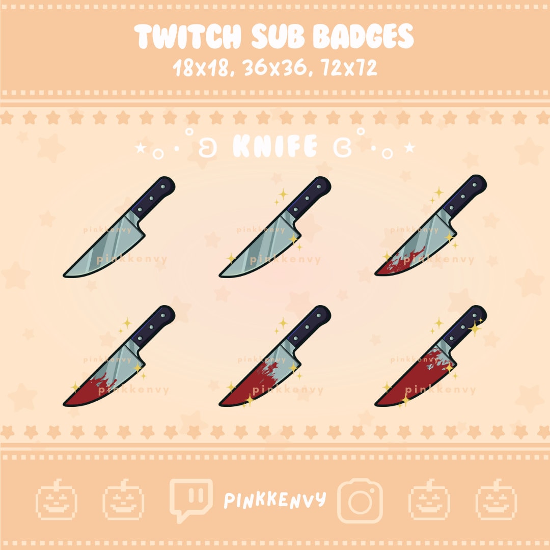 Knife Sub/Bit Badges for Twitch/Discord/YouTube