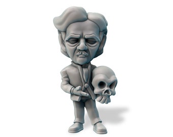 Edgar Allan Poe - 3D printed resin statue (unpainted)