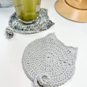 Kitty Cat Crochet Coaster Beginner Pattern PDF Digital Download Home Decor Accessories Tableware