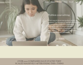 Canva Sales Page Template Coaching Course Sales Page Sales Funnel