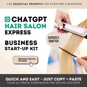 Salon de coiffure express | ChatGPT invite le kit de démarrage d&#39;entreprise | 18 invites pour une accélération instantanée du démarrage