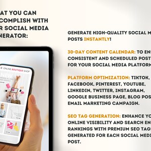 May include: A screenshot of a mobile phone displaying a website for an online boutique shop. The website features a new arrivals section with a photo of a woman wearing a white top and a pink skirt. The website also features a brands section with photos of different clothing items. The text on the screen reads "ONLINE BOUTIQUE SHOP" and "NEW".