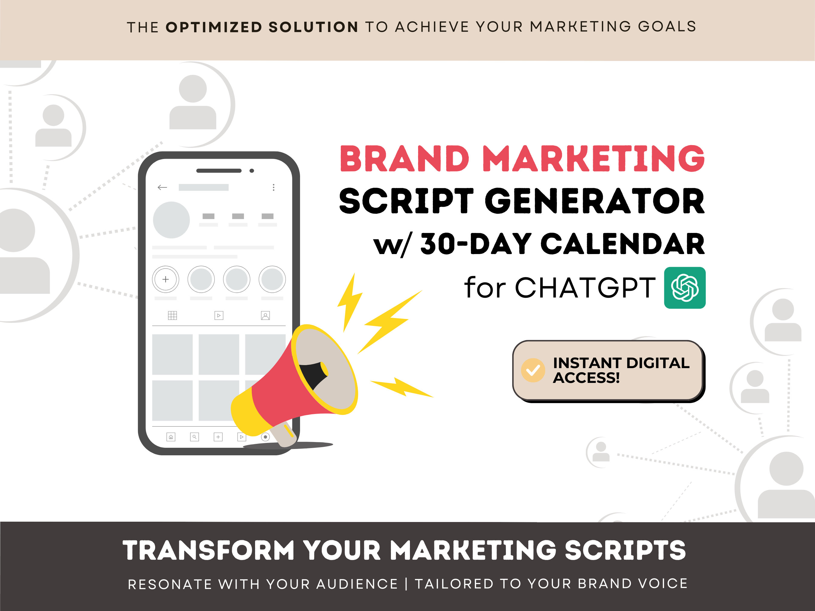 Brand Marketing Script Generator With 30-day Calendar for Chatgpt ...