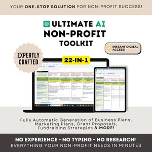 22 Non-Profit Generators Bundle | ChatGPT, Bard | All-In-One Suite for Non-Profit Success | The Ultimate Non-Profit Prompt Collection