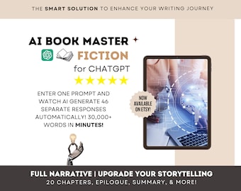The Real Automatic Book Maker for Fiction ChatGPT Generator Prompt | Generates 20 Chapter Book in Minutes | 30,000 Words Automatically