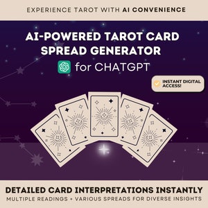 KI-gestützter Tarotkarten-Spread-Generator | Wählen Sie Rider-Waite, Marseille, Thoth oder Oracle Tarot | 23 Aufstriche | ChatGPT-Eingabeaufforderung