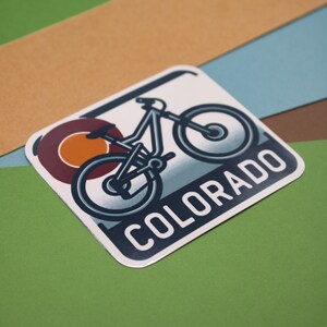 Colorado Sticker Mountain Biking Adventure Seekers | Home | Mountain Bike, Square Shape \ Multiple Sizes
