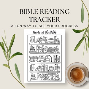 Printable Bible Reading Tracker Pages for Planners and Journals Fits A5 and  Half US Letter. Plants and Stained Glass Themed. 