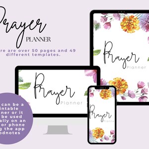 Comprehensive Prayer Planner | Printable & Digital Templates | Sermon Notes, Prayer Requests, Bible Study | GoodNotes Compatible