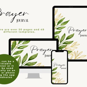 Comprehensive Prayer Journal | Printable & Digital Templates | Sermon Notes, Prayer Requests, Bible Study | GoodNotes Compatible