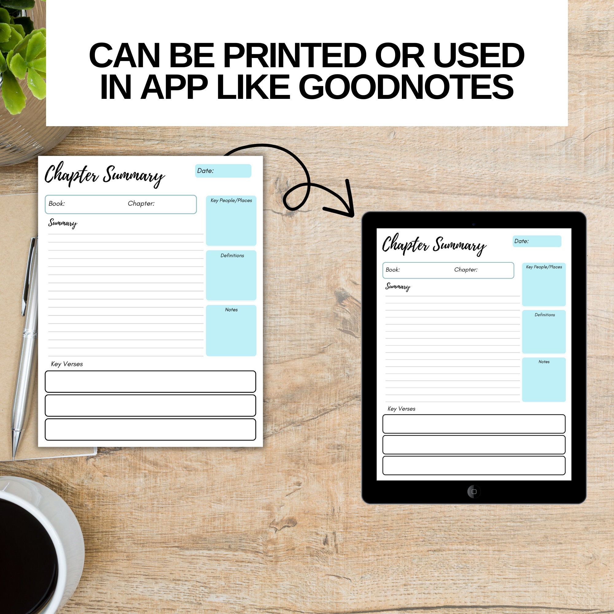 Bible Chapter Summary Printable Template Bible Study Etsy