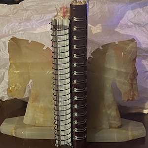 Vintage Horse Bookends: Onyx/Alabaster, 1960s