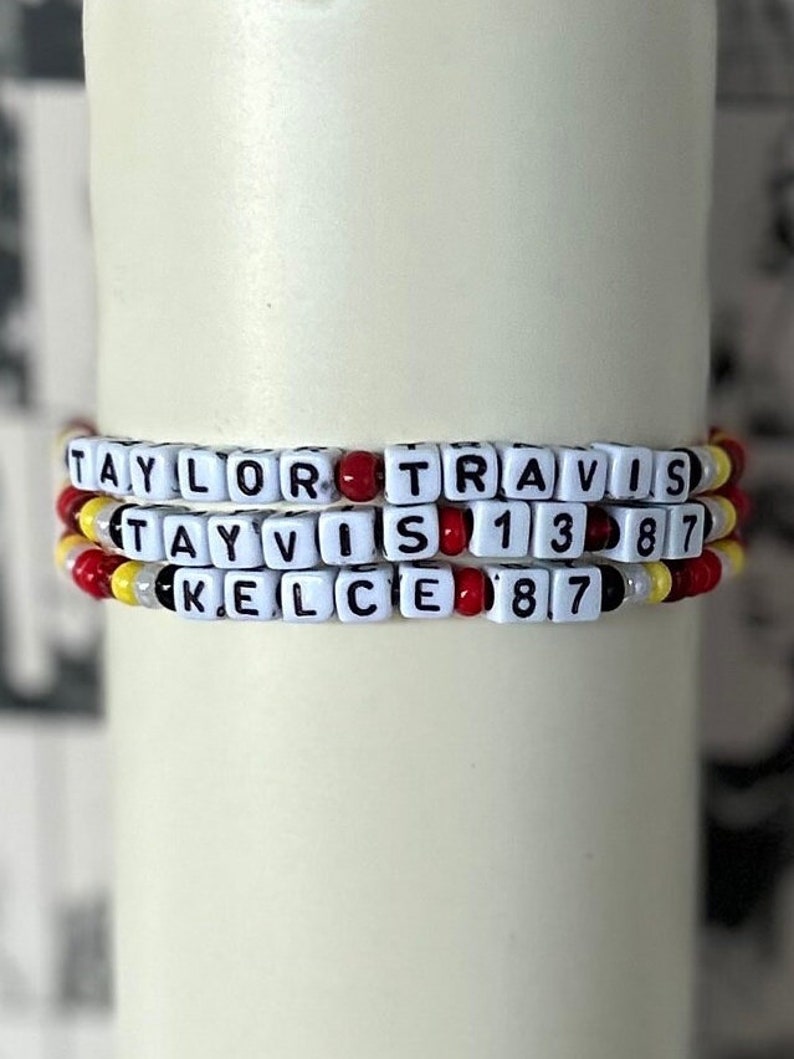 Taylor Swift and Travis Kelce Friendship Bracelets 3pack Etsy