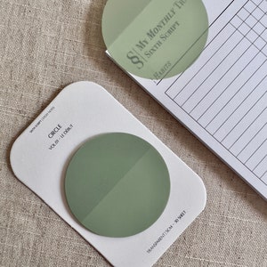Green Circle Transparent Sticky Notes