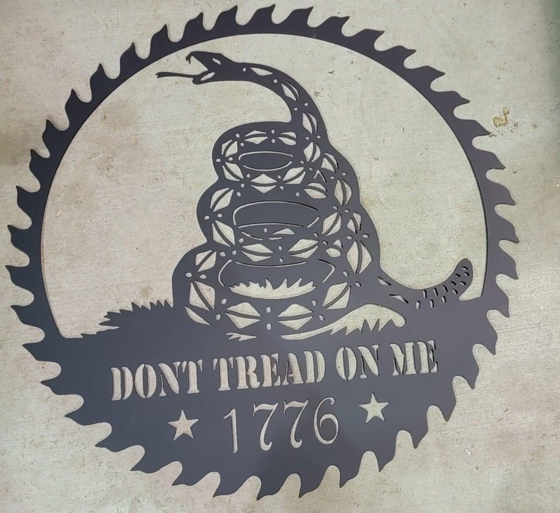 Dont Tread on Me Metal Wall Sign - Etsy