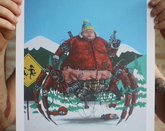 Revenge: Cartman's Final Form | Limited Edition Signed Print (Only 12) | Size A3 | Time Travelling Eric Cartman | South Park Art Experiment