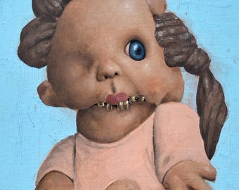 little loosie (doll maker) | Painting my imaginary Friends | Cartoon realism Portrait: Oil Painting