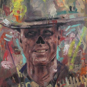 The Ghoul Ölgemälde: Modernes Popkultur Portrait, Fallout Fan Art