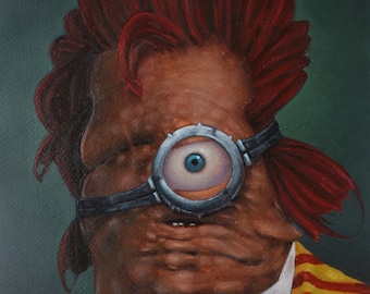 Sorry Pt. 2 McMinion | Portrait of Ronald McDonald | McDonalds X Minions Crossover | Fantasy & Reality | Original Oil Painting