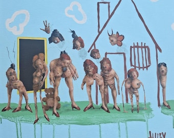 High Heels | Portals 9 | Goo Machine and his Family | Original Contemporary Painting by Tyler Tilley