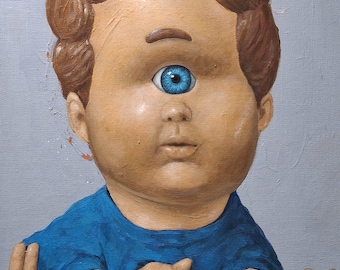 little tommy glizzy | Painting my imaginary Friends | Cartoon realism Portrait: Oil Painting