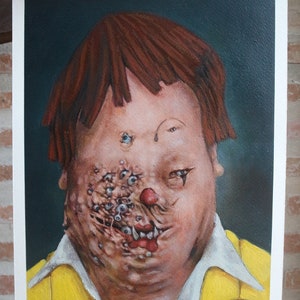 Sorry Pt. 4 Eyes Portrait of Ronald McDonald Return of the Flies McDonalds X Rhino Fantasy & Reality Original Oil Painting image 3