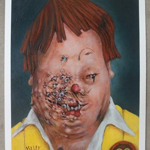 Sorry Pt. 4 Eyes Portrait of Ronald McDonald Return of the Flies McDonalds X Rhino Fantasy & Reality Original Oil Painting image 6