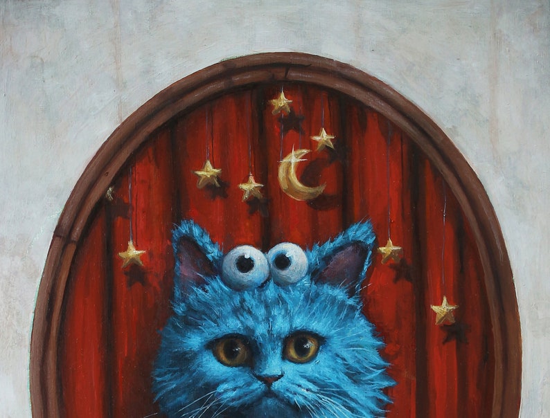 My Soul Cookie Monster Kitty Instant Digital Download Defaced & Vandalized Family Portrait Digital Wall Art By Tyler Tilley image 3