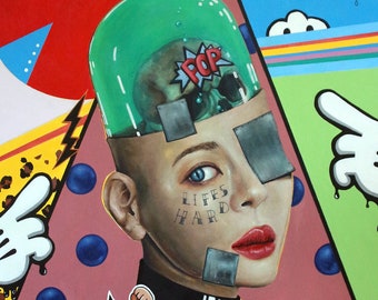 Surreal Pop Art Skull Poster: Dadaist Dream by Tyler Tilley