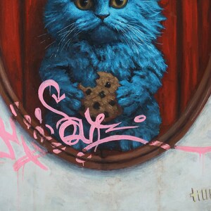 My Soul Cookie Monster Kitty Instant Digital Download Defaced & Vandalized Family Portrait Digital Wall Art By Tyler Tilley image 4