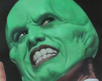 Portrait of Jim Carrey | Original Oil Painting | The Mask Movie | Realistic Portrait of the The Mask | Artwork By Tyler TIlley