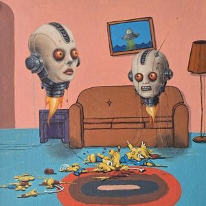 Padres Robot / Cómo los Robots se apoderarán de los Orígenes / Pintando a mis amigos imaginarios / Sociedad del Futuro / Arte Pop Abstracto Contemporáneo