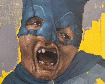 batsloth ii | hotdog bandit | Painting my imaginary Friends | Contemporary Pop Art Oil Painting by Tyler Tilley