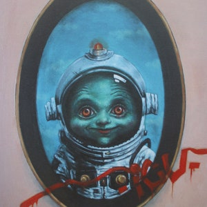 ICU Limited Edition Signed Print Only 10 29.7cm x 42cm Free Shipping Alien Invasion Print Mars Attacks Adorable Martian image 3