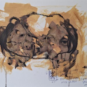 Imagine: John & Yoko Rorschach Test 1 |  Inkblot Psyche Deep Dive | Fantasy VS Reality | Original Oil Painting By Tyler Tilley