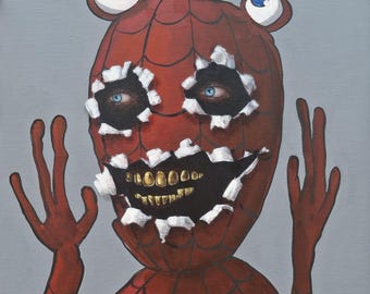 daniel the spider monster | Painting my imaginary Friends | Cartoon realism Portrait: Oil Painting