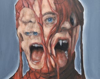 metamorphosis 4 | cat nightmares | spider bite | Original Oil Painting | Contemporary Pop Art Oil Painting by Tyler Tilley