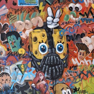 Bane BOB, Street Art VS Fine Art, Hidden Paintings Inside Paintings