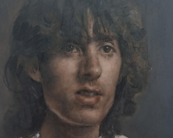 classical reckless ben portrait | Original Oil Painting | Contemporary Pop Art Oil Painting by Tyler Tilley