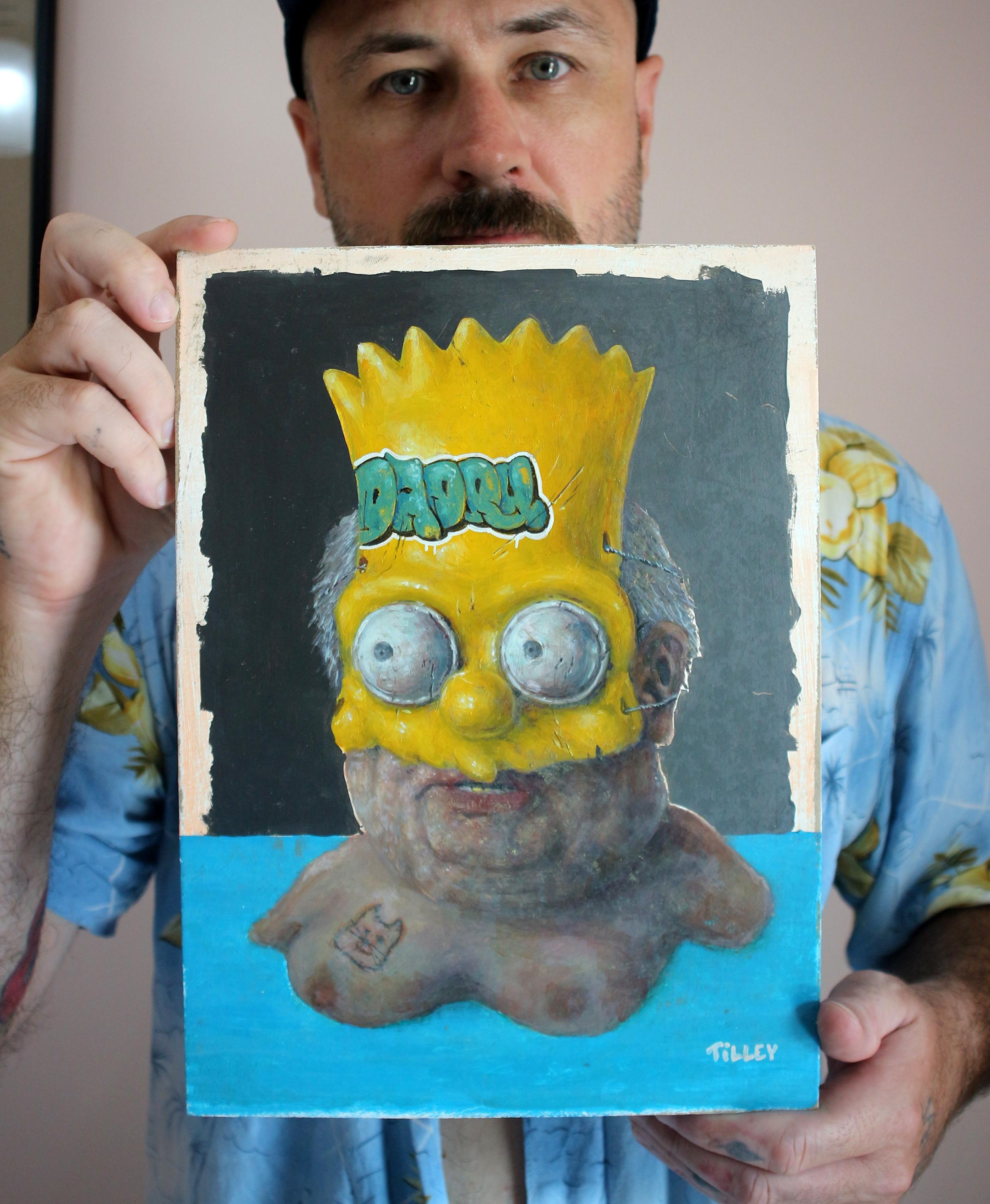 Abstract Surrealism 'daddy Simpson' Oil Painting by Tyler Tilley - Etsy