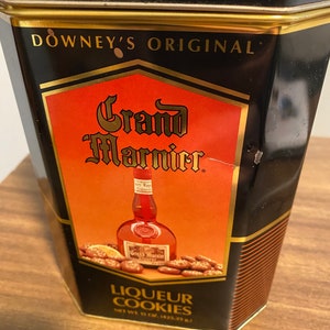 Vintage Downey’s Original Grand Mariner Liqueur cookies tin