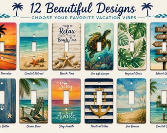 Vacation Rental Light Switch Cover | Beach House Switch Plate | Coastal Wall Decor | Airbnb Decor | Ocean Light Switch Cover