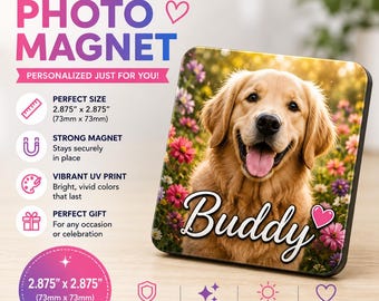 Custom Photo Magnet | Personalized UV Printed Porcelain Tile Magnet