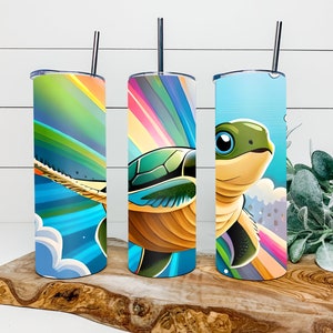 Słodki żółw 20 oz. chudy papier do pakowania na kubki, plik cyfrowy