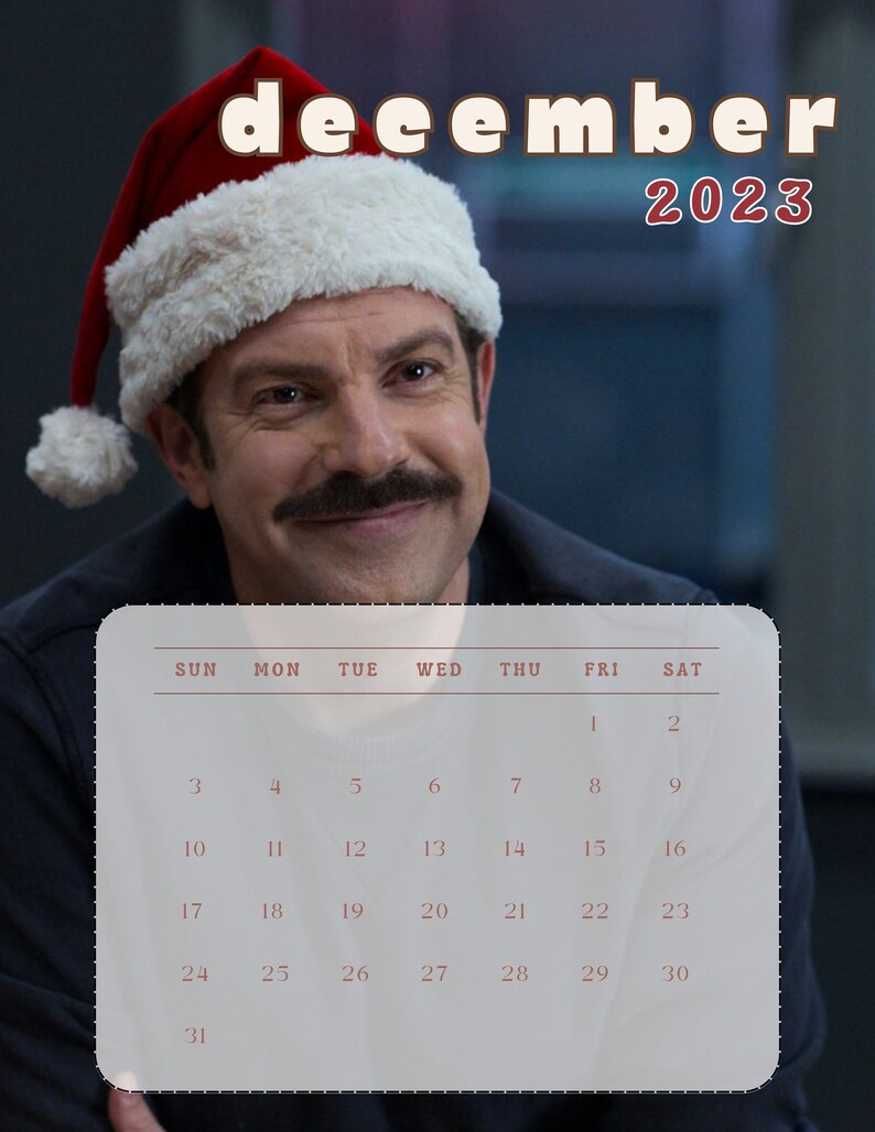 Wall Calendar July 2023december 2024 Ted Lasso Richmond Etsy