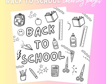 Back to School Coloring Sheet for Classroom Decor, Back to School Flyer, Classroom Decor, Classroom Worksheets for Students and Teachers,