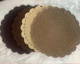 Placemats-crochet placemats-set of 4